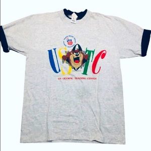 Vintage USA Olympic Training Center 1991 Warner Bros. Looney Tunes Taz RARE XL